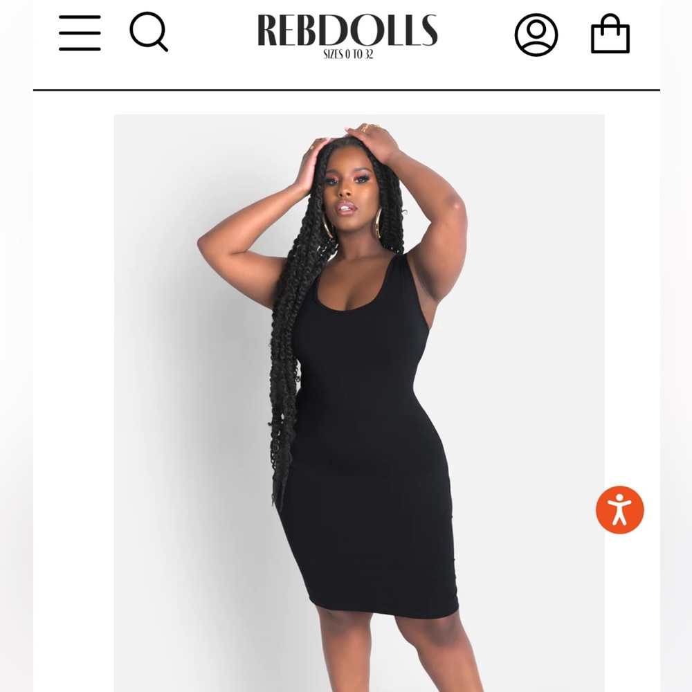Rebdolls 2X Black Mini Dress